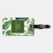 パールプレーンモダンミニマルフローラ緑 ラゲッジタグ (裏面横)