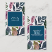 パールプレーンモダンミニマルフローラ 名刺 (正面/裏面)