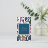 パールプレーンモダンミニマルフローラ 名刺 (スタンド正面)