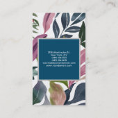 パールプレーンモダンミニマルフローラ 名刺 (裏面)