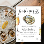 パールプロセッコオイスターテーマのブライダルシャワーブランチ 招待状