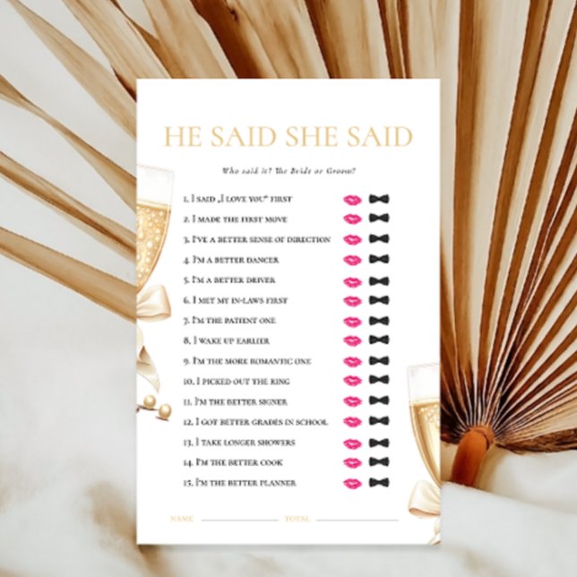 パールプロセッコ彼は彼女はブライダルシャワーゲームをした (クリエイターアップロード済み)