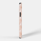 パールベージュ革のテクスチャー iPhoneケース (右側面)