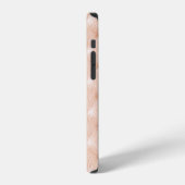 パールベージュ革のテクスチャー iPhoneケース (左側面)