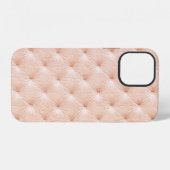 パールベージュ革のテクスチャー iPhoneケース (裏面横)