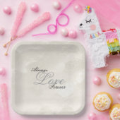 パールホワイトグラムラブオールズ結婚ーズ ペーパープレート (パーティー)