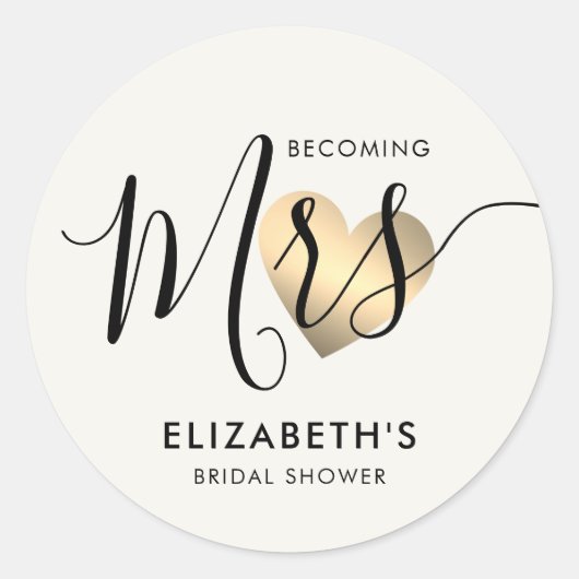 パールホワイトミセスモダン封筒用シール ラウンドシール (正面)