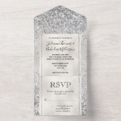 パールホワイトラックスシルバーグリッター     オールインワン招待状 (内側)