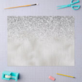 パールホワイトラックスシルバーグリッター     薄葉紙 (クラフト)