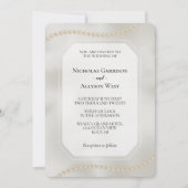 パールホワイトラ結婚ックス 招待状 (正面)