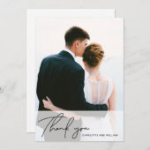 パールホワイト不透明 |ありがとうご結婚ざいます サンキューカード (正面/裏面)