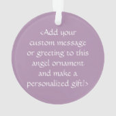 パールホワイト認識度リボンエンジェルオーナメント オーナメント (裏面)