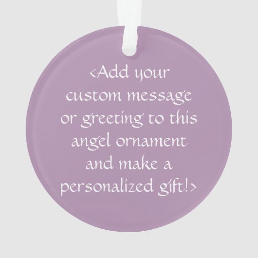 パールホワイト認識度リボンエンジェルオーナメント オーナメント (裏面)