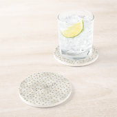 パールホワイト金ゴールドグリッタースパークルスターズ コースター (側面)