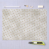 パールホワイト金ゴールドグリッタースパークルスターズ 薄葉紙 (クラフト)