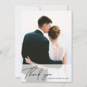 パールホワイト オパール | 結婚式のお礼カード サンキューカード (正面)