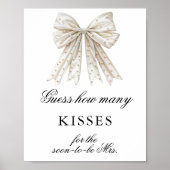 パールボウズどのように多くのキスブライダルシャワーゲーム ポスター (正面)