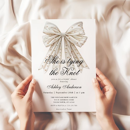 パールボウ 彼女は結婚する ブライダルシャワー 招待状