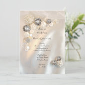 パールボタンフェイクとダイヤモンドボタンキンセニェラパーティー 招待状 (スタンド正面)