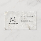 パールマーブル男らしダブルモノグラムビジネスカ 名刺 (正面)