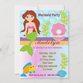 パールマーメイドプールパーティー 招待状