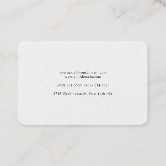 パールミクラシカルミニマルプロフェッショナルエレガント 名刺 (裏面)