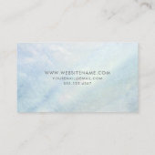 パールミニマリストのライトブルーのお母さん 名刺 (裏面)