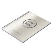 パールメシンプルタル上のモダンロゴ ノートブック (左側)