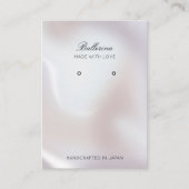 パールモダンの背景イヤリング 名刺 (正面)