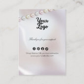 パールモダンの背景イヤリング 名刺 (裏面)