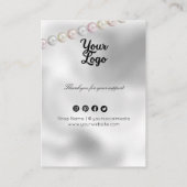 パールモダンの背景イヤリング 名刺 (裏面)