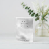 パールモダンの背景イヤリング 名刺 (スタンド正面)