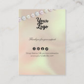 パールモダンの背景イヤリング 名刺 (裏面)