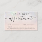 パールモダンヌカー赤面グラデーションプロフェッショナル 予約カード (正面)