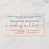 パールモダンヌカー赤面グラデーションプロフェッショナル 割引カード (裏面)