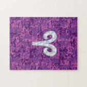 パールライクアリー〔占星術の〕十二宮図サインオンデジタル迷彩柄 ジグソーパズル (横)