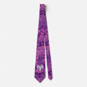 パールライクアリー〔占星術の〕十二宮図サインオンデジタル迷彩柄 ネクタイ (正面)