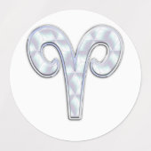 パールライクアリー〔占星術の〕十二宮図サインピンクカモフラージュ ラベル (デザイン2)