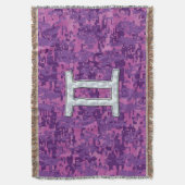 パールライクジェミニ〔占星術の〕十二宮図サインオンデジタル迷彩柄 スローブランケット (正面縦)