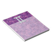 パールライクジェミニ〔占星術の〕十二宮図サインオンデジタル迷彩柄 ノートパッド (アングル)