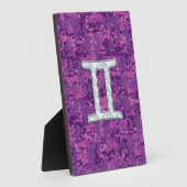 パールライクジェミニ〔占星術の〕十二宮図サインオンデジタル迷彩柄 フォトプラーク (側面)