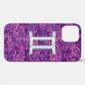 パールライクジェミニ〔占星術の〕十二宮図サインオンデジタル迷彩柄 Case-Mate iPhoneケース (裏面 (横))