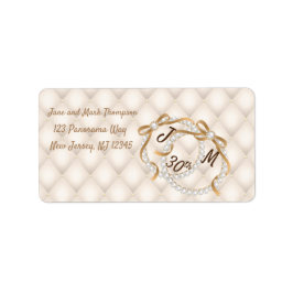 パールリパーソナライズされたボン差出人住所ラベル ラベル