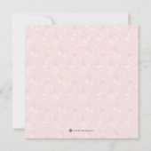 パールレースピンクブラックベビーガールシャワー 招待状 (裏面)