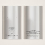 パールロータスフラワーイヤリングジュエリーディスプレイカード (正面&裏面)