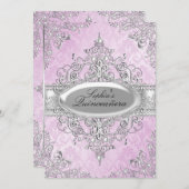 パールヴィンテージグラモールピンクキンセアニェラ 招待状 (正面/裏面)