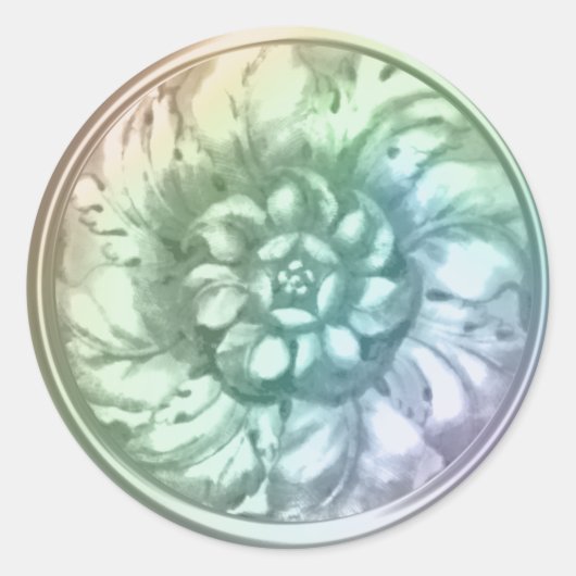 パールヴィンテージバロックエンボスルックシール ラウンドシール (正面)