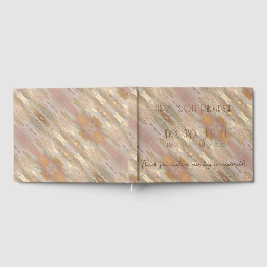 パール仕上げ ローズゴールド 記念ゲストブック ゲストブック (全面)