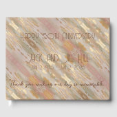 パール仕上げ ローズゴールド 記念ゲストブック ゲストブック (正面)