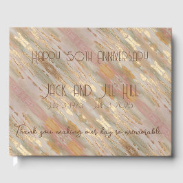 パール仕上げ ローズゴールド 記念ゲストブック ゲストブック